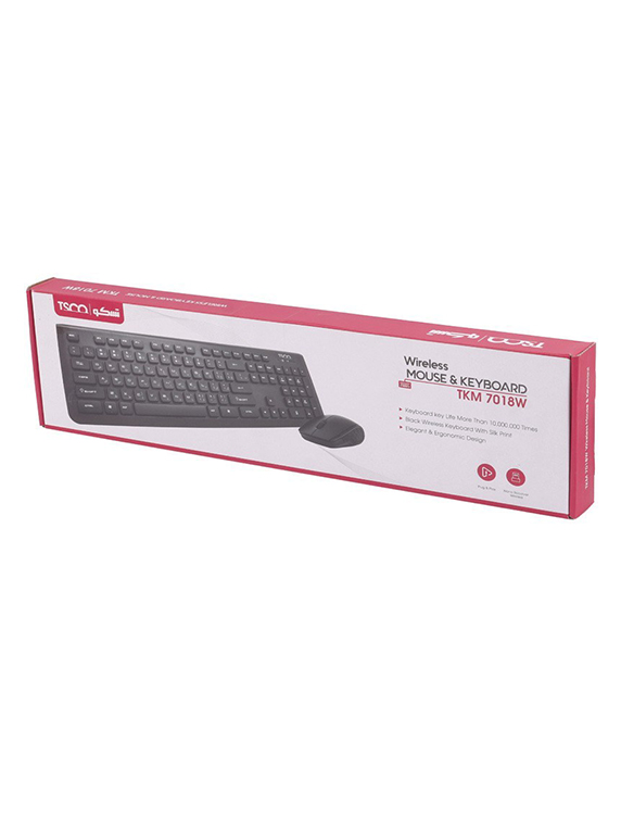 کیبورد و ماوس بی سیم تسکو مدل TKM 7018W - تصویر 2